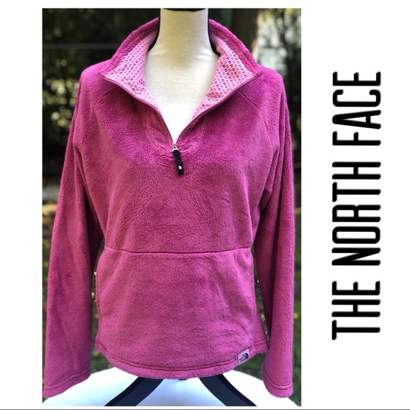 The North Face Tops - North Face fuzzy raspberry pullover